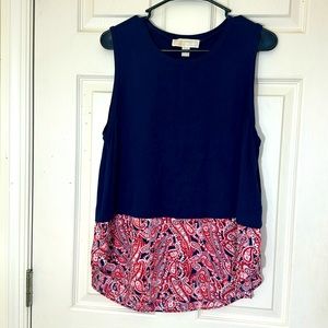 Michael Kors Navy Blue Top Size Large